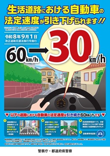 法定速度引き下げチラシ