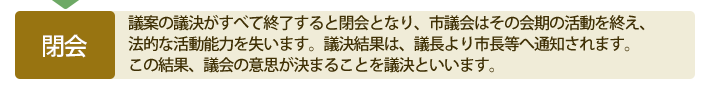 議会のながれ