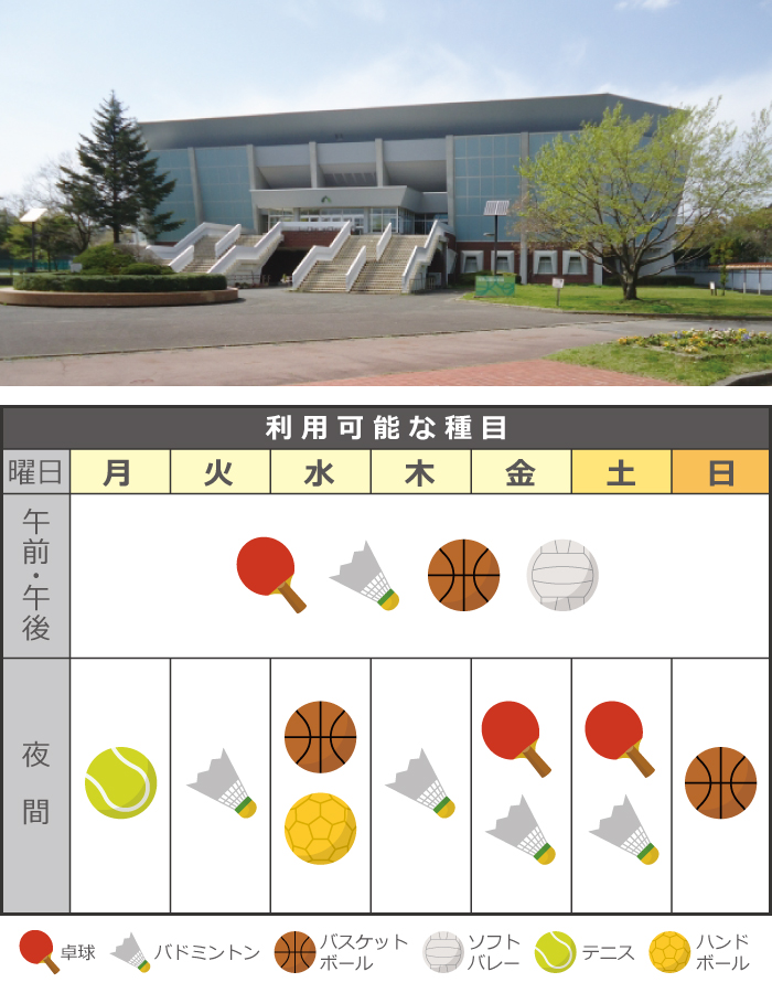 西野公園体育館個人使用デー