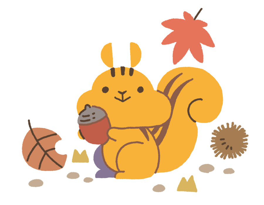 どんぐり拾い