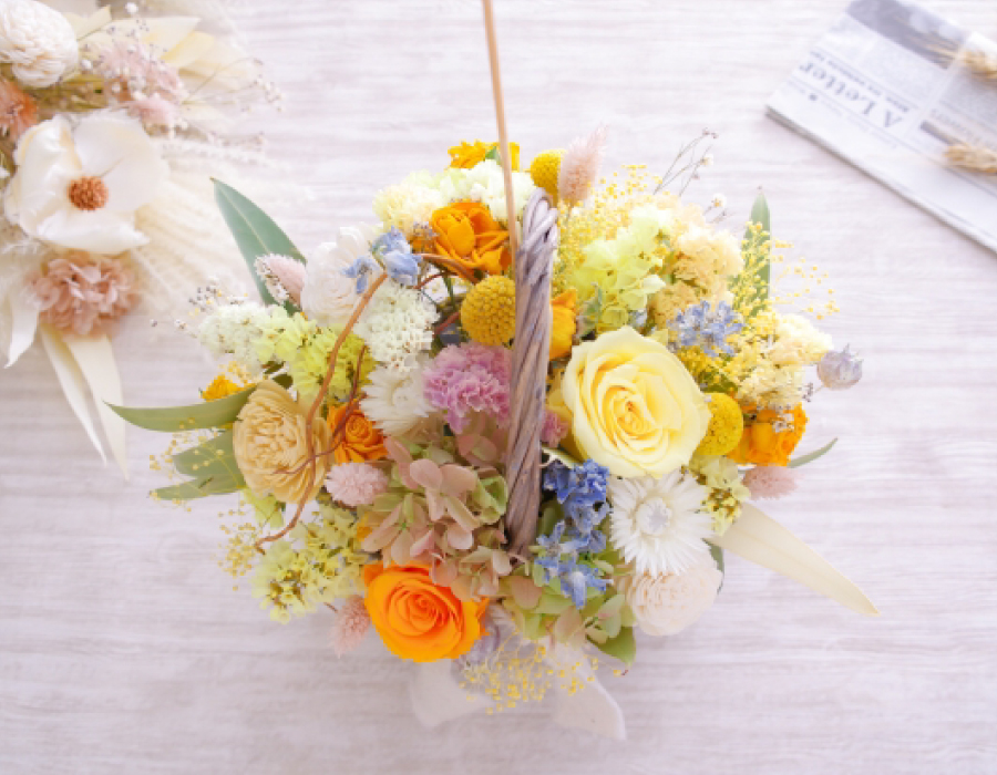 花かご作り