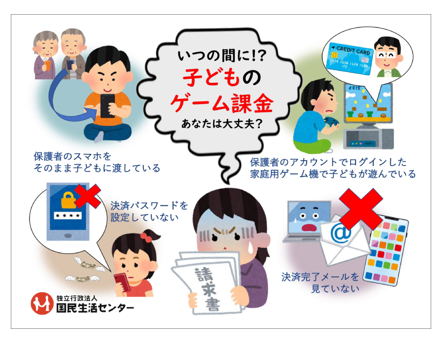 子どものオンラインゲーム課金のトラブル